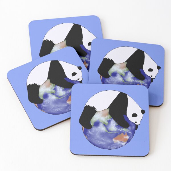 Item preview, Giant Panda Playing on the Earth Die Cut designed and sold by JoyousArt4u.