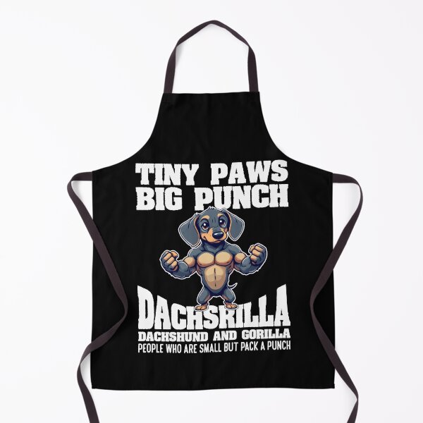 Item preview, TINY PAWS BIG PUNCH - DACHSHUND AND GORILLA - DACHSRILLA designed and sold by KEF Custom.