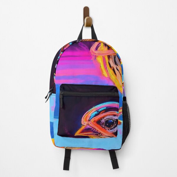 Item preview, Neon Sparrow with Glowing Accents – Retro Futuristic Bird Art designed and sold by CASturgill.
