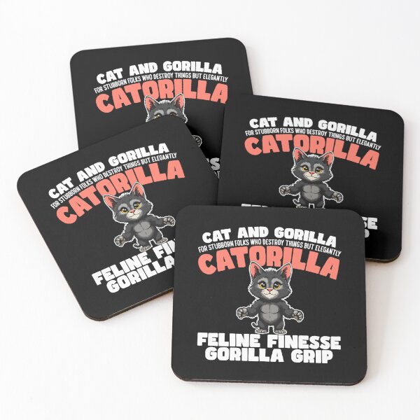 Item preview, FELINE FINESSE GORILLA GRIP - CAT AND GORILLA - CATORILLA designed and sold by KEF Custom.