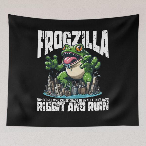 Item preview, RIBBIT AND RUIN - FROGZILLA designed and sold by KEF Custom.