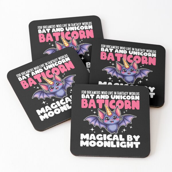 Item preview, MAGICAL BY MOONLIGHT - BAT AND UNICORN - BATICORN designed and sold by KEF Custom.