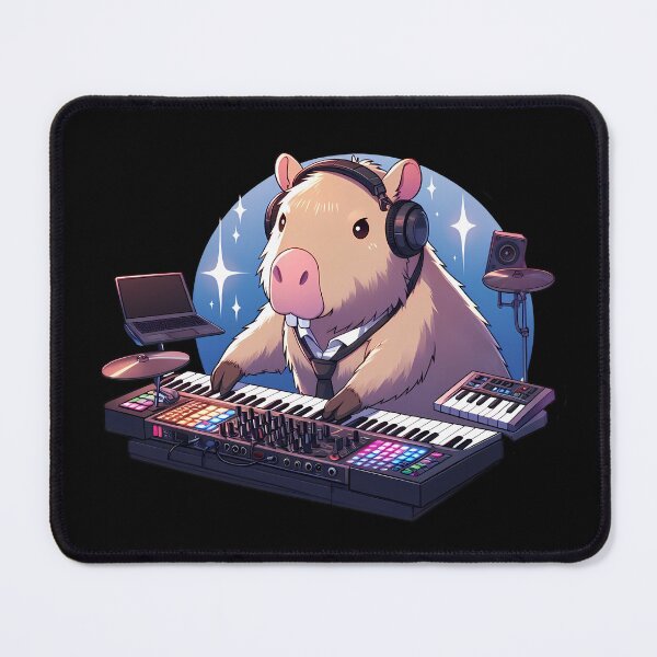 Item preview, Capibara DJ designed and sold by Funny Vintage Stickers And T-Shirts.
