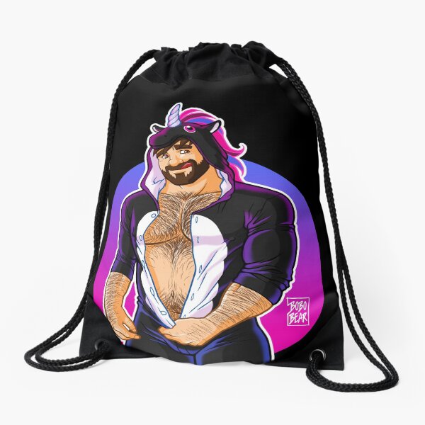 ADAM LIKES UNICORNS Drawstring Bag