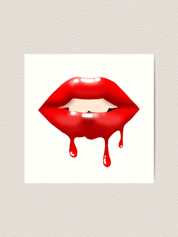 lips with lipstick drawing