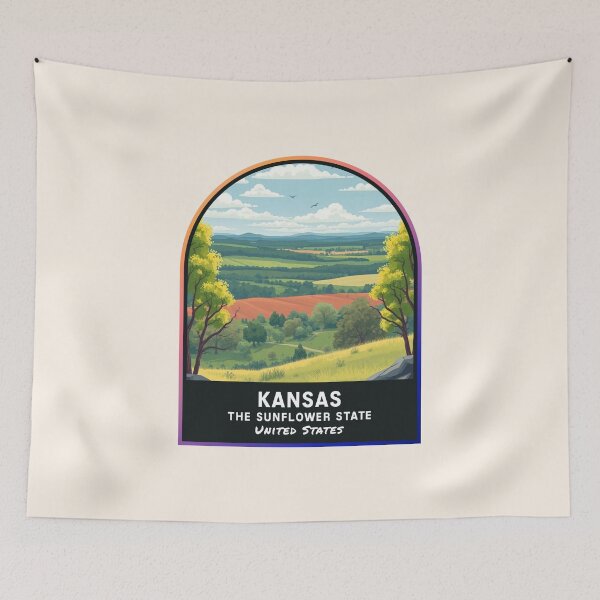 Artikelvorschau, Kansas (KS), Bundesstaat der Vereinigten Staaten von Amerika entworfen und verkauft von PinkandP.