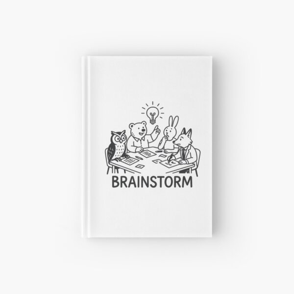 Item preview, Animal Brainstorm Session – Whimsical Teamwork Illustration designed and sold by AIArtAlchemist.
