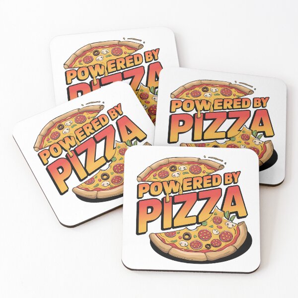 Item preview, Powered by Pizza – Funny Food Lover Quote designed and sold by Evolved Ape.