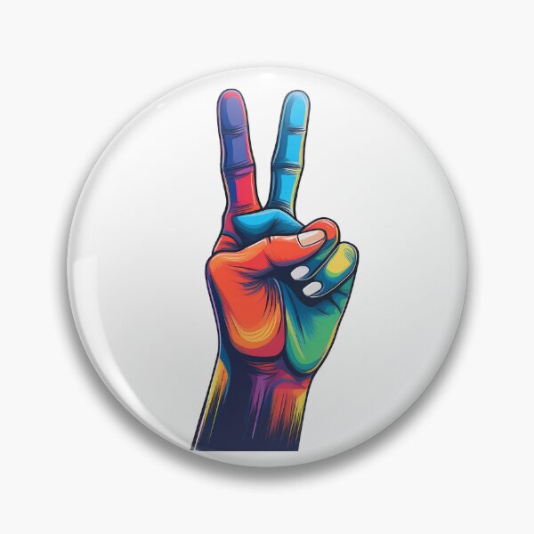 Item preview, Peace out colorful hand sticker designed and sold by DesignPMG.