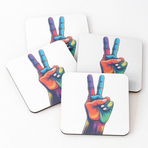 Item preview, Peace out colorful hand sticker designed and sold by DesignPMG.