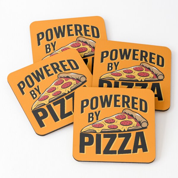 Item preview, Powered by Pizza – Funny Food Lover Quote designed and sold by Evolved Ape.