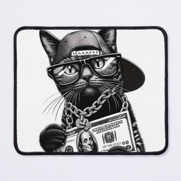 Item preview, Cool Hip Hop Cat Holding Money designed and sold by TUNARTE.