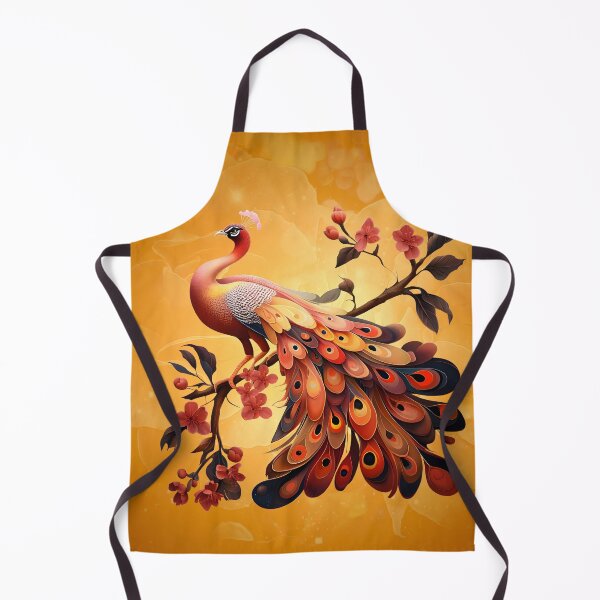 Item preview, Elegance in feathers: The radiant peacock in the cherry blossom grove. designed and sold by nicky2342.
