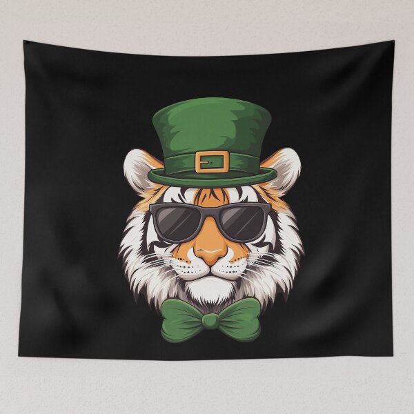 Item preview, Cool St. Patrick’s Day Tiger – Funny Irish Party Animal Design designed and sold by CoolCreative.
