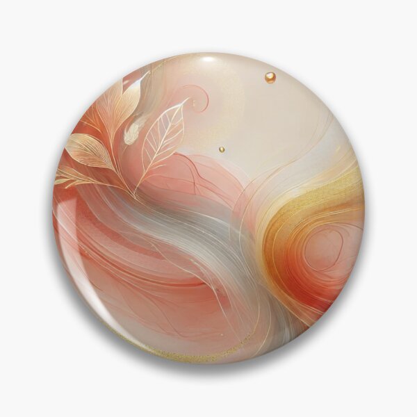 Item preview, Golden Bloom – Abstract Coral, Peach & Botanical Flow Design designed and sold by LilMessyKitchen.