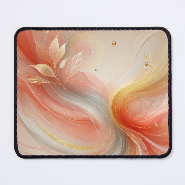 Item preview, Golden Bloom – Abstract Coral, Peach & Botanical Flow Design designed and sold by LilMessyKitchen.