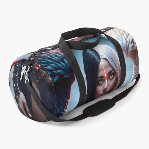 Item preview, Realistic Anime - Half Angel Half Demon Pinup Girl – Fantasy Girl Art - Grunge Edge designed and sold by Nico Simon Princely.