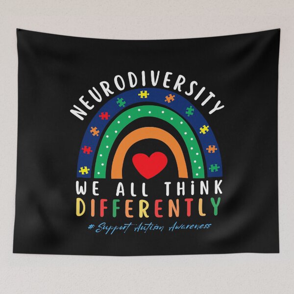 Item preview, Neurodiversity Rainbow – We All Think Differently Autism Support Design designed and sold by CoolCreative.
