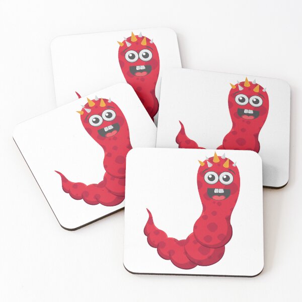 Item preview, Cartoon Red Worm Character with Spikes designed and sold by Richstd.