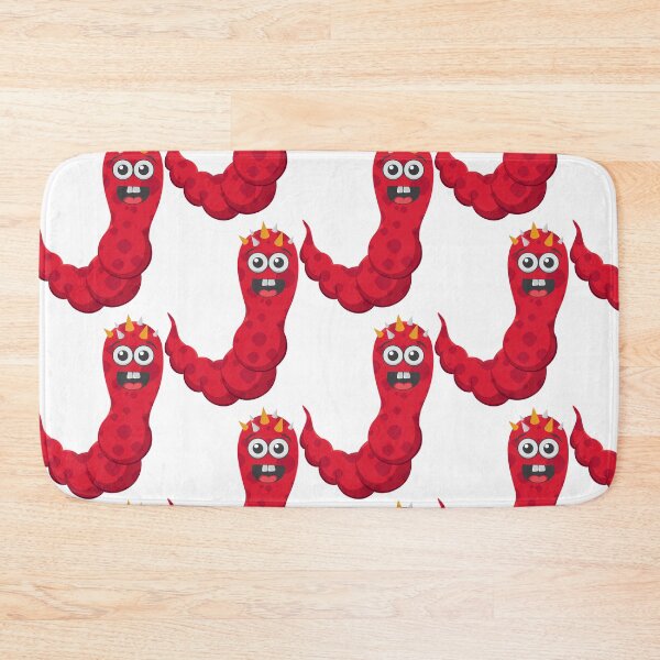 Item preview, Cartoon Red Worm Character with Spikes designed and sold by Richstd.