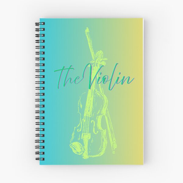 Item preview, The Violin Sketched In Neon With Gradient Background designed and sold by BrightrDayMusicArt.