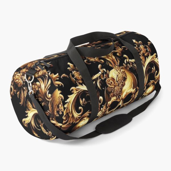 Item preview, Black & Gold Baroque: Demonic Opulence Luxury Fashion Art Gothic Heavy Metal Haute Couture with Skull Motifs & Dark Glamour, t-shirt dress clothing. BJJ designed and sold by blackdoggdesign.