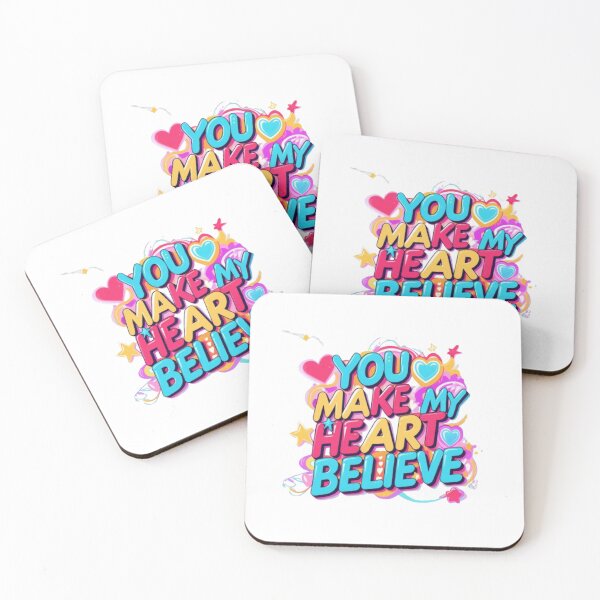 Item preview, Vibrant "You Make My Heart Believe" Typography designed and sold by artistmagicshop.
