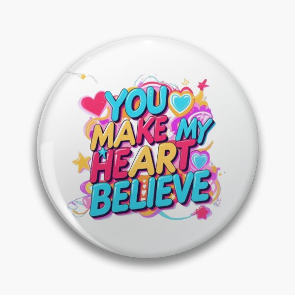 Item preview, Vibrant "You Make My Heart Believe" Typography designed and sold by artistmagicshop.