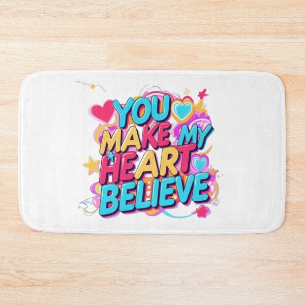 Item preview, Vibrant "You Make My Heart Believe" Typography designed and sold by artistmagicshop.