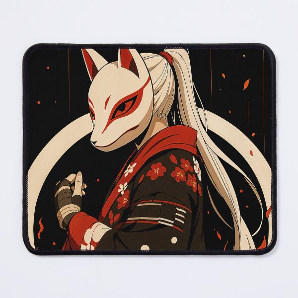 Item preview, Kitsune Warrior – Fox Masked Flame Guardian designed and sold by SuperNovaDesigns.