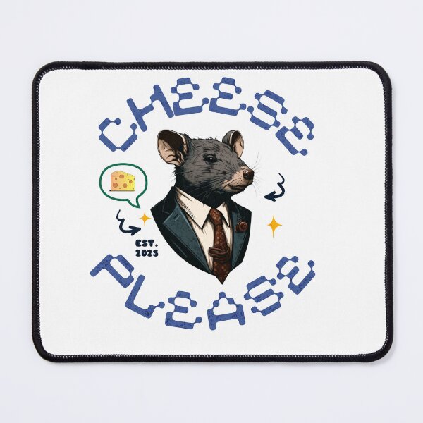 Item preview, Cheese Please – Sophisticated Rat in Suit Funny Cheese Lover Design designed and sold by Broken Minimalister.