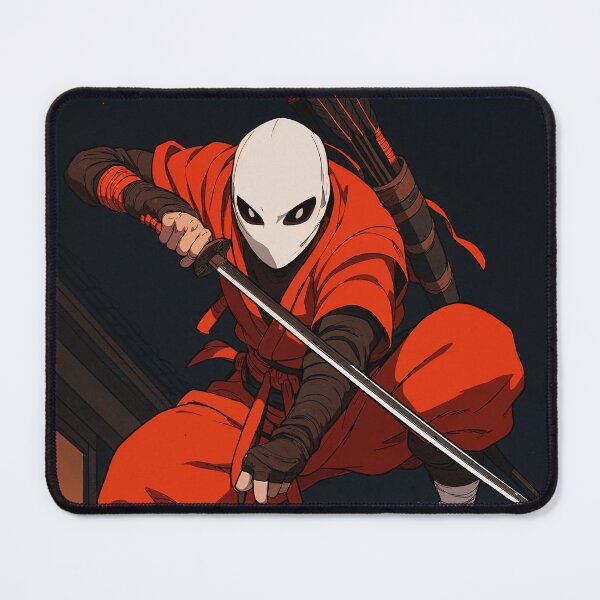 Item preview, Shadowblade Ninja – Red Warrior on the Rooftops designed and sold by SuperNovaDesigns.