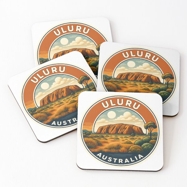 Item preview, Uluru Australia – Vintage Travel Sticker Design designed and sold by LoveLabDesign.