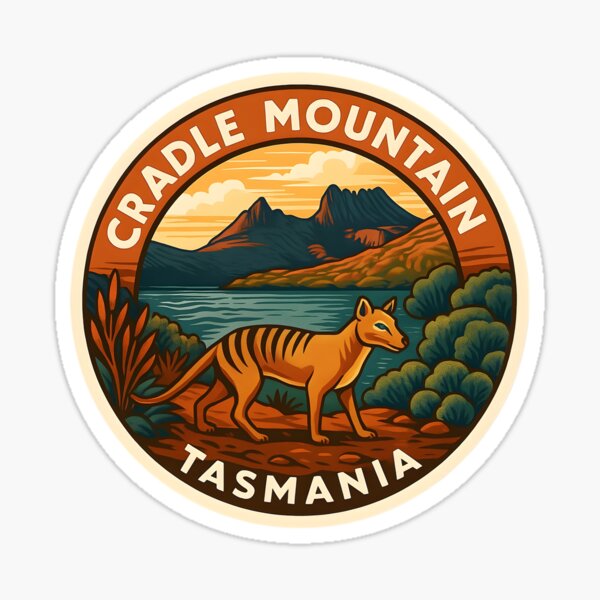 Item preview, Tasmanian Tiger at Cradle Mountain – Vintage Travel Art designed and sold by LoveLabDesign.
