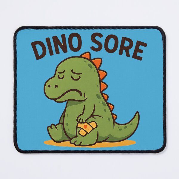 Item preview, Dino Sore Funny Injured Dinosaur Cartoon designed and sold by SurrealArtSzysz.