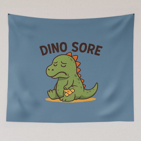 Item preview, Dino Sore Funny Injured Dinosaur Cartoon designed and sold by SurrealArtSzysz.