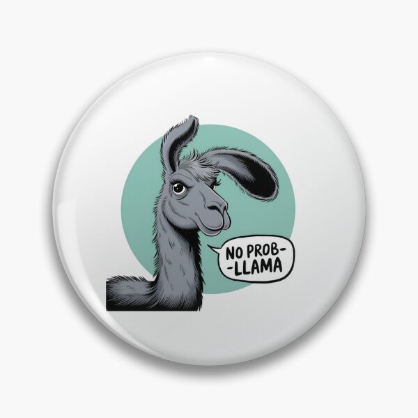 Item preview, No Prob‑LLama, llama, no problem, pun, cute, funnyfits70, Humor, Funny, retro, vintages, funny quotes, animal humor, designed and sold by FunnyFits70.