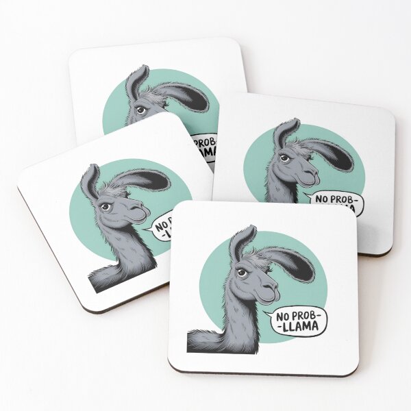 Item preview, No Prob‑LLama, llama, no problem, pun, cute, funnyfits70, Humor, Funny, retro, vintages, funny quotes, animal humor, designed and sold by FunnyFits70.