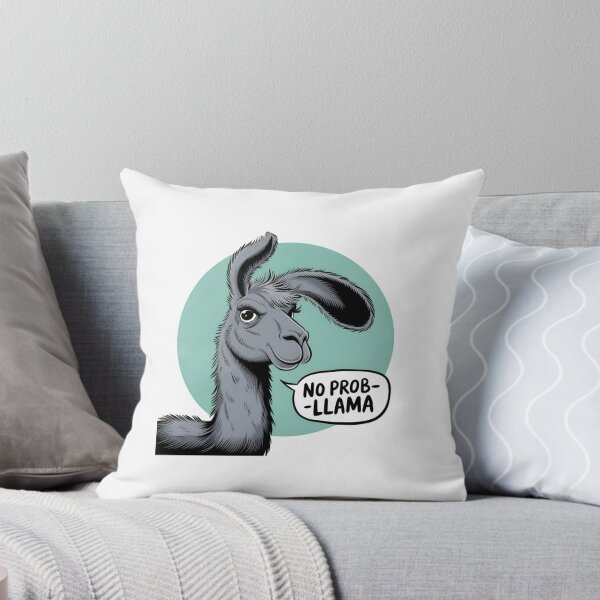 Item preview, No Prob‑LLama, llama, no problem, pun, cute, funnyfits70, Humor, Funny, retro, vintages, funny quotes, animal humor, designed and sold by FunnyFits70.