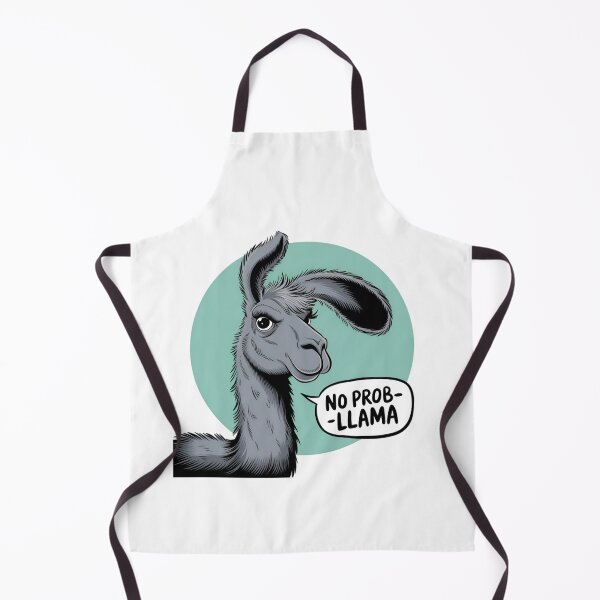 Item preview, No Prob‑LLama, llama, no problem, pun, cute, funnyfits70, Humor, Funny, retro, vintages, funny quotes, animal humor, designed and sold by FunnyFits70.