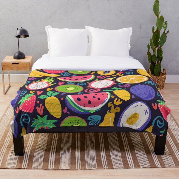 Item preview, Frenesí de frutas tropicales: patrón vibrante dibujado a mano designed and sold by ArtLab-store.