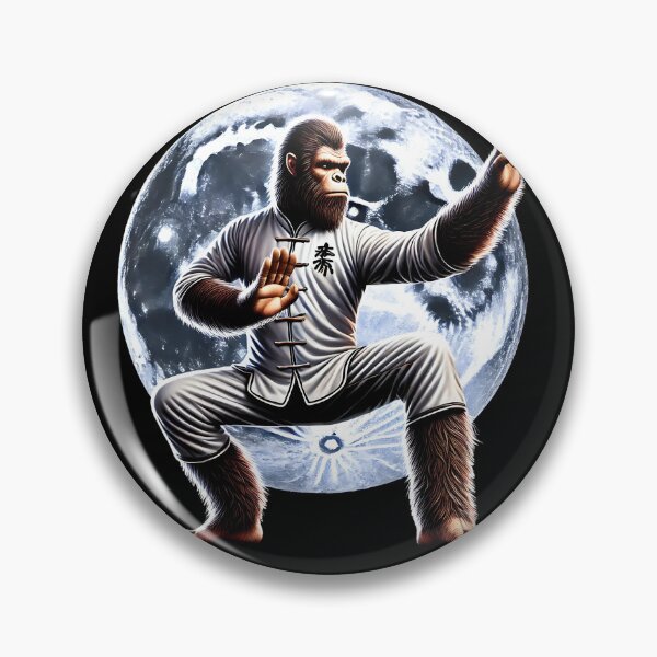 Item preview, Bigfoot Doing Wing Chun Sasquatch Martial Art designed and sold by Kimberley King Art  King Art.