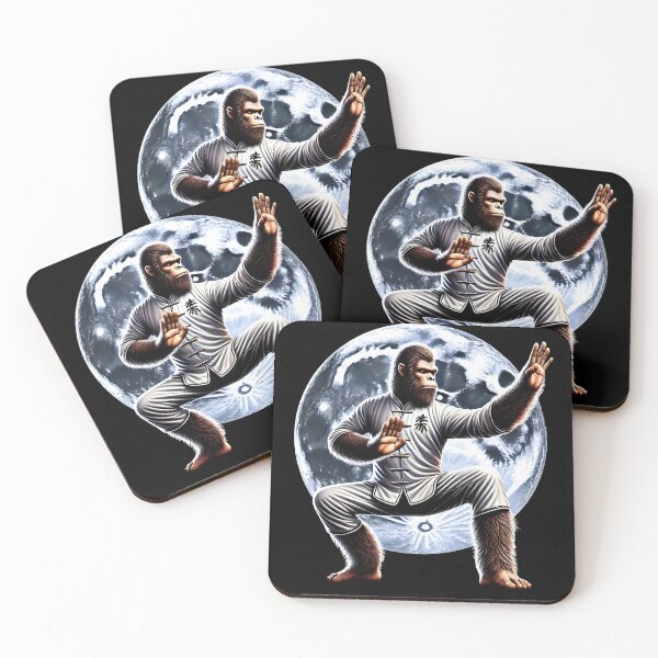 Item preview, Bigfoot Doing Wing Chun Sasquatch Martial Art designed and sold by Kimberley King Art  King Art.