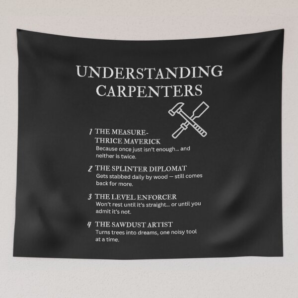 Item preview, Black – Understanding Carpenters – Funny Woodworking Quotes for Builders & Sawdust Legends designed and sold by PsyFlow35.