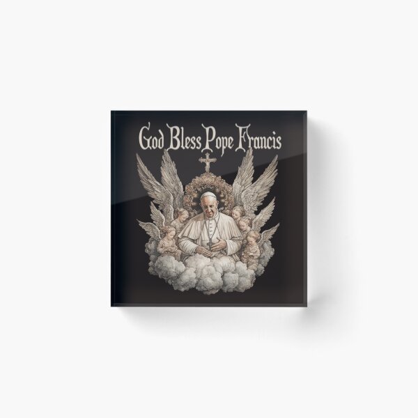 Item preview, Pope Francis Angels Catholic Church God Bless Pope Francis designed and sold by Becki-Studio.