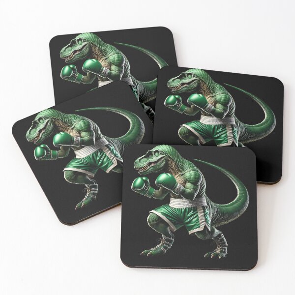 Item preview, Dinosaur Doing Boxing Boxer Martial Art designed and sold by Kimberley King Art  King Art.