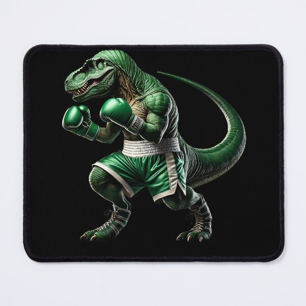 Item preview, Dinosaur Doing Boxing Boxer Martial Art designed and sold by Kimberley King Art  King Art.