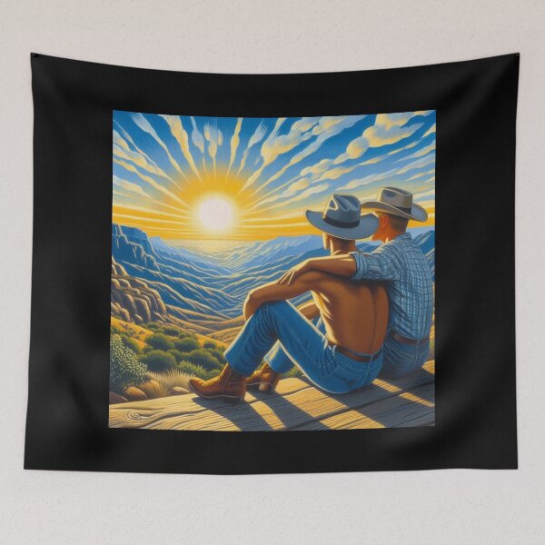 Item preview, Pointillism 1940s Summer Gay San Francisco Leather Cowboy Gay Pride Graphic Design designed and sold by ItsAKinkThing.