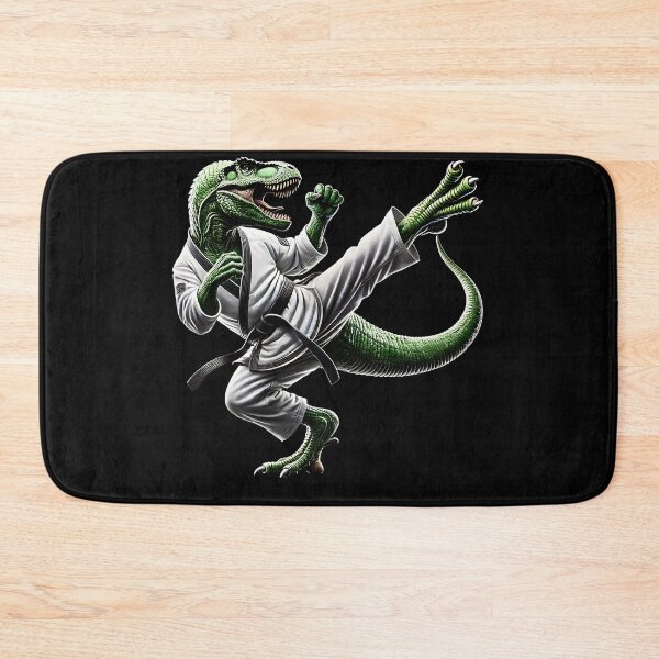 Item preview, Dinosaur Doing Karate Kick Martial Art designed and sold by Kimberley King Art  King Art.