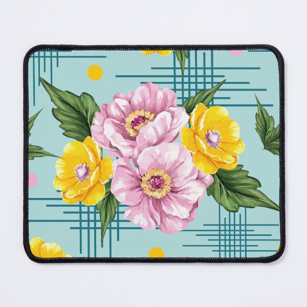 Item preview, Floral Pattern Art On Blue designed and sold by Ayesha Saleem.